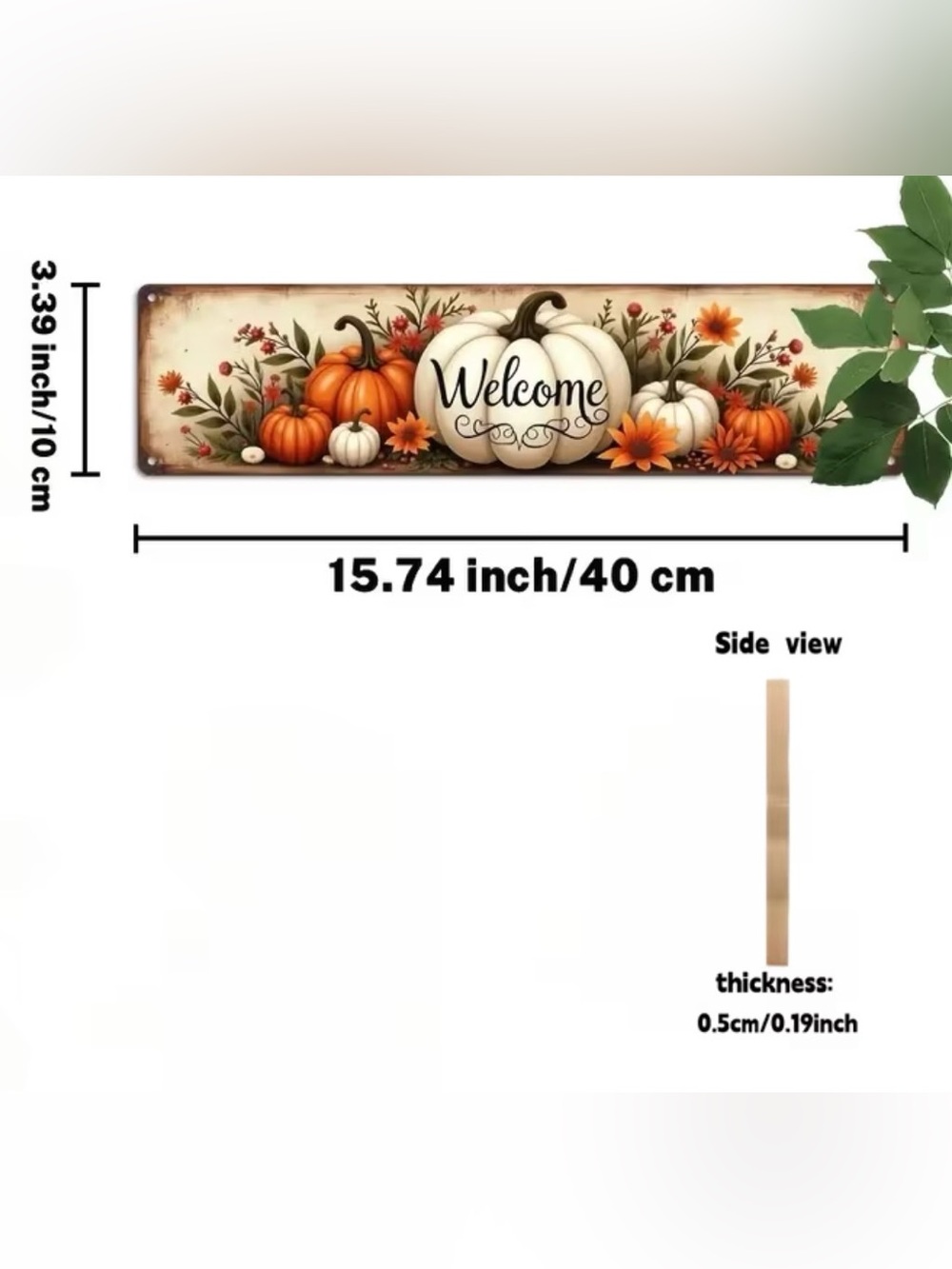 Rustic Wooden Fall Welcome Sign - Picture 2 of 5